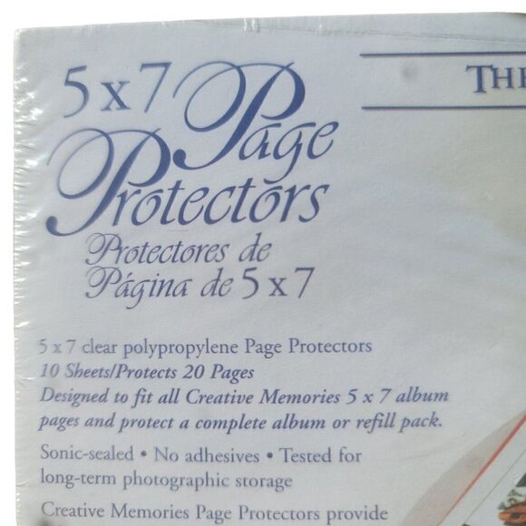 The Creative Memories Collections 2001 New In Package 5” X 7” Page Protectors - Picture 2 of 3